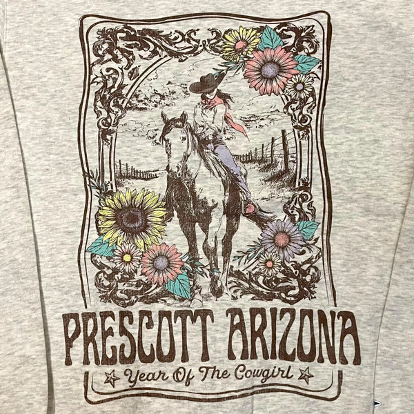 Women’s Prescott Arizona Cowgirl Mock Neck Sweatshirt