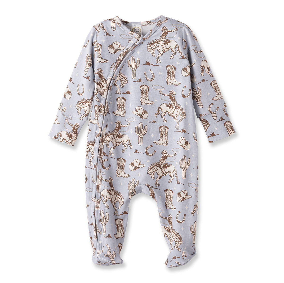 Wild Wrangler Baby Bamboo Zipper Romper