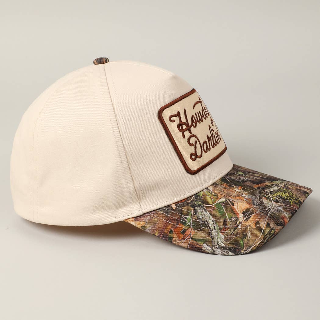 Howdy Darlin' Embroidery Patch Realtree Cap: CAMO / ONE SIZE