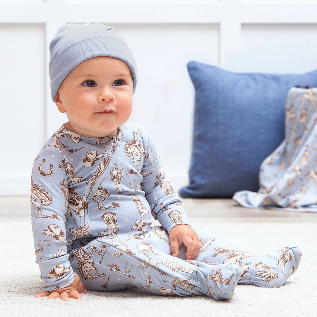 Wild Wrangler Baby Bamboo Zipper Romper