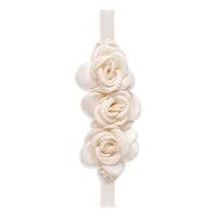 Girl's Headband with Faux Flowers & Pearls