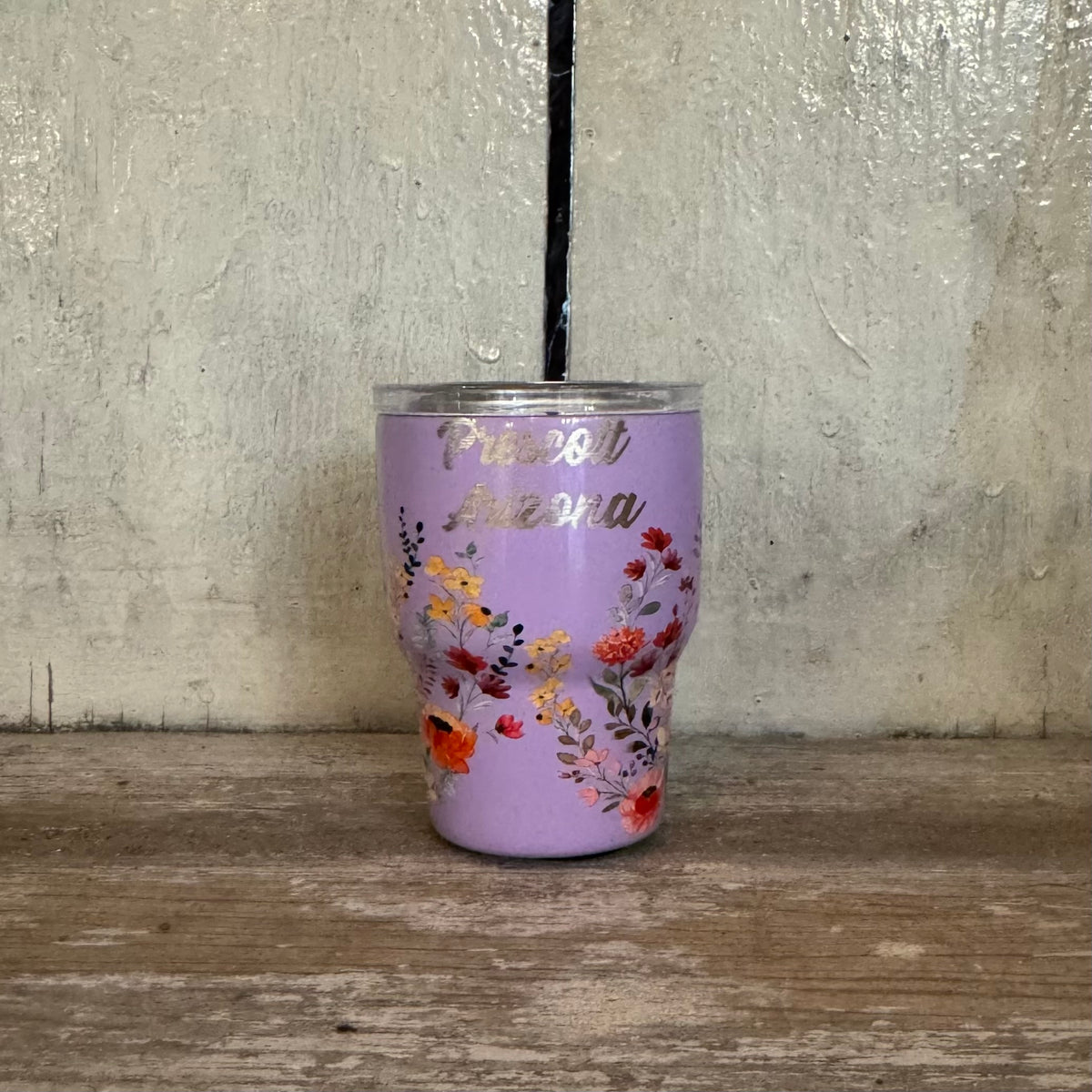 Mini Stainless Steel Floral Tumbler 2oz.