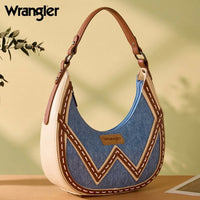 Wrangler Contrast Stitch Chevron Hobo Shoulder Bag
