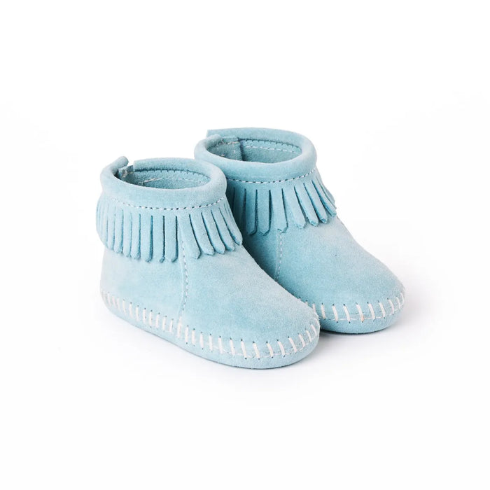 Infant's Back Flap Bootie- Aqua Mist