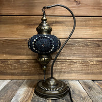 Handmade Half a Heart Turkish Lamps - Dark Blue