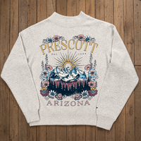 Women’s Prescott Arizona Mountain Scene Mock Neck Sweatshirt
