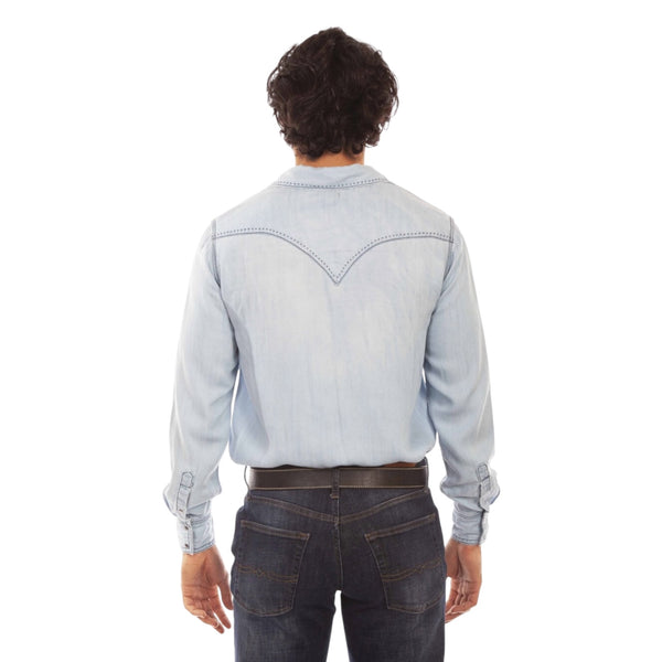 Men’s Scully Light Blue Tencel Shirt