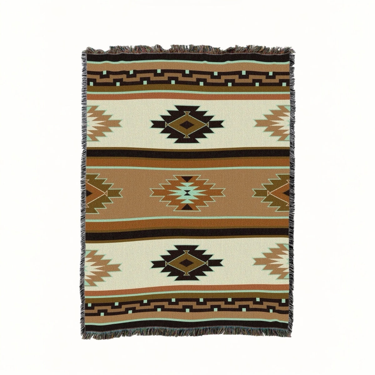Kaibab Sage- Southwest - Cotton Woven Throw Blanket