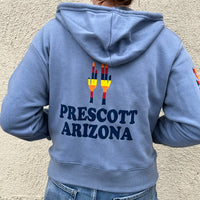 Rainbow Cropped Prescott Arizona Zip Up Hoodie
