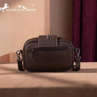 Montana West Tooled Concho Crossbody Bag