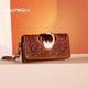 Trinity Ranch Floral Tooled and Hair-On Cowhide Collection Wallet
