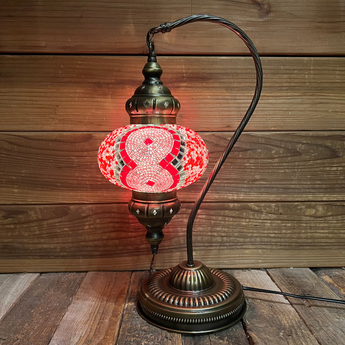 Handmade Half a Heart Turkish Lamps - Pink