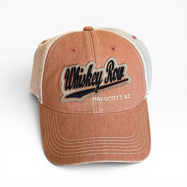 Whiskey Row Prescott AZ Orange Mesh Cap