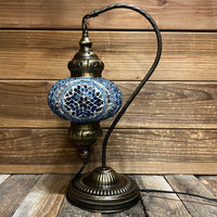 Handmade Half a Heart Turkish Lamps - Light Blue