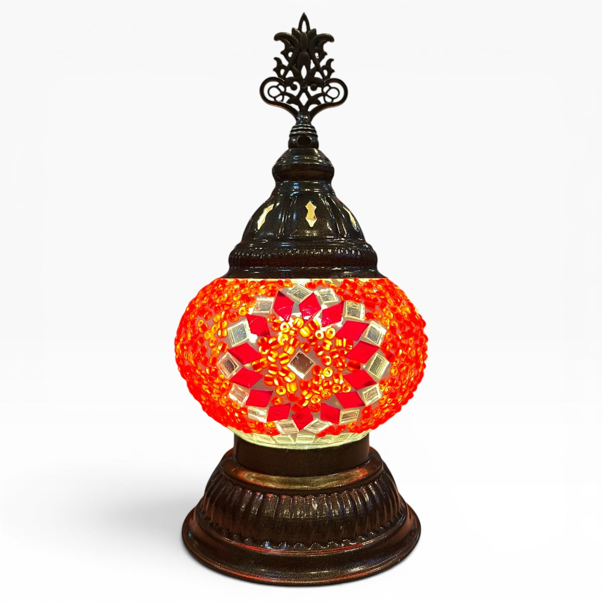 3” Turkish Table Lamp Red