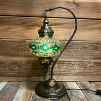 Handmade Half a Heart Turkish Lamps - Green