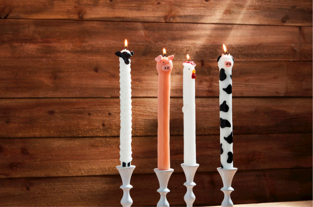 FARM ANIMAL TAPER CANDLES