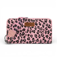 Leopard Print Zip Wallet Wristlet