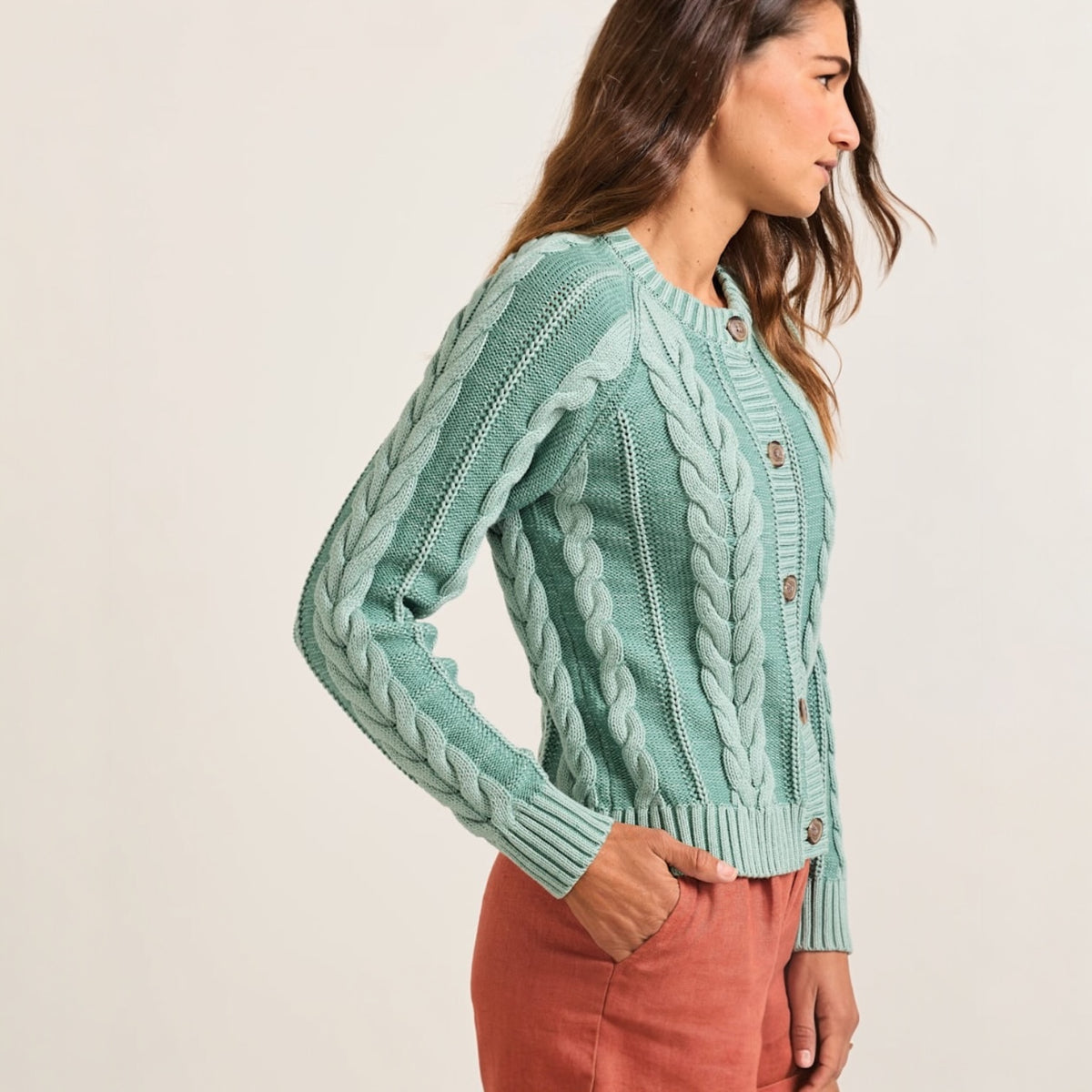 Women's Pendleton Cotton Cable Cardigan