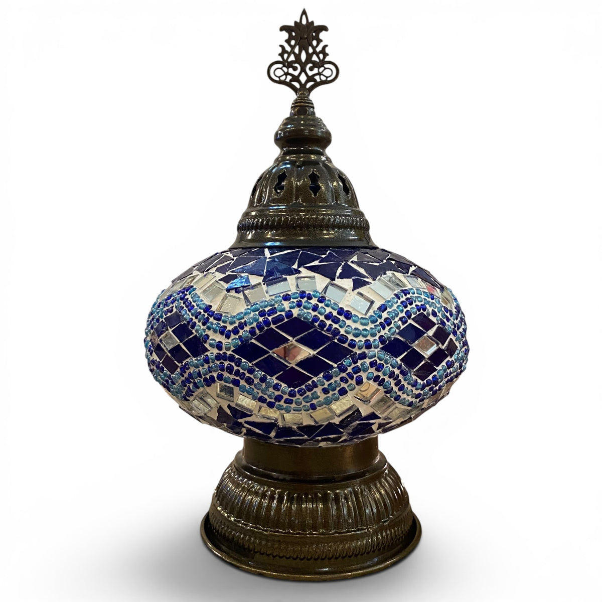 7” Turkish Table Lamp Blue