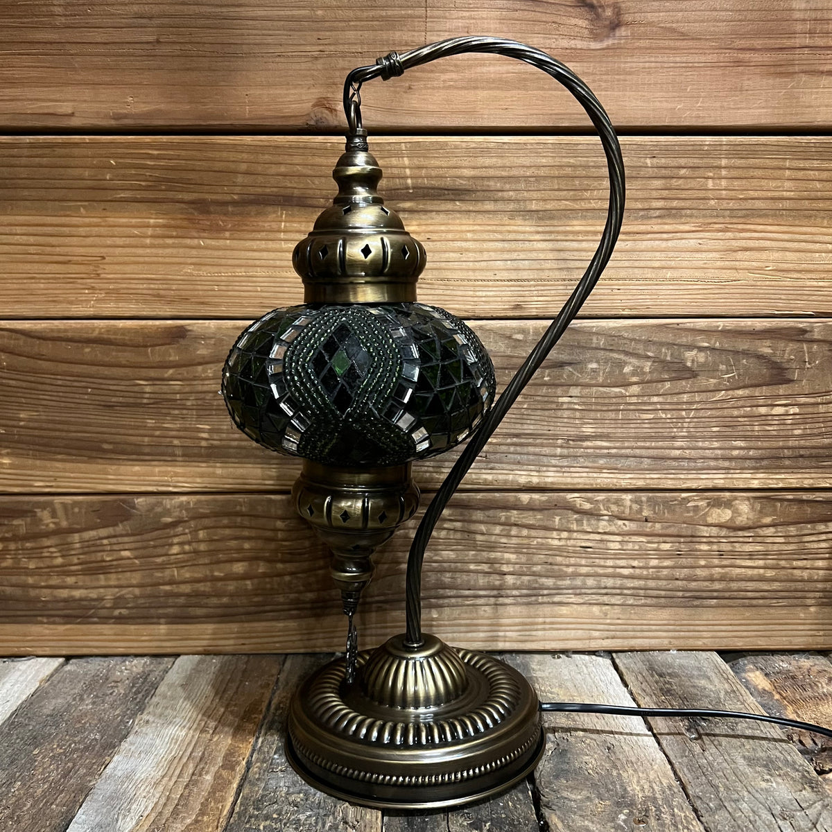 Handmade Half a Heart Turkish Lamps - Green