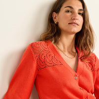 Women's Pendleton Crochet Cotton Cardigan