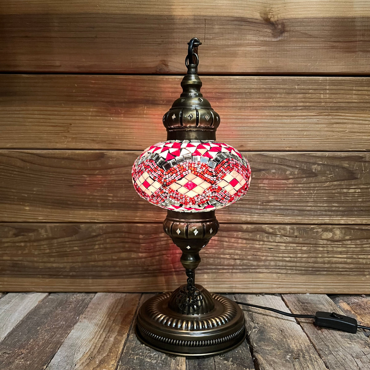 Handmade Half a Heart Turkish Lamps - Pink