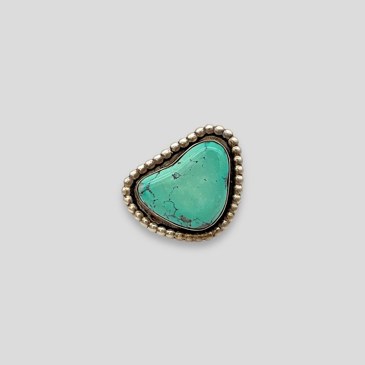 Vintage Turquoise and Sterling Silver 3 Stone Cuff and Ring Set