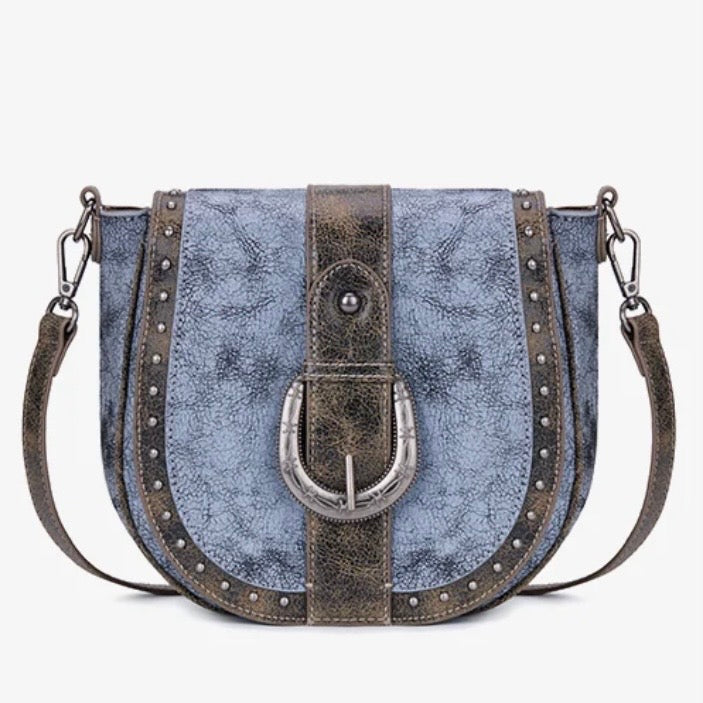 Montana West Western Buckle Studded Crossbody Bag