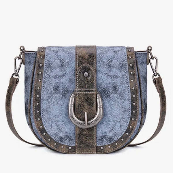 Montana West Western Buckle Studded Crossbody Bag