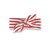Baby Girl's Christmas Cotton Headbands: Red Stripes