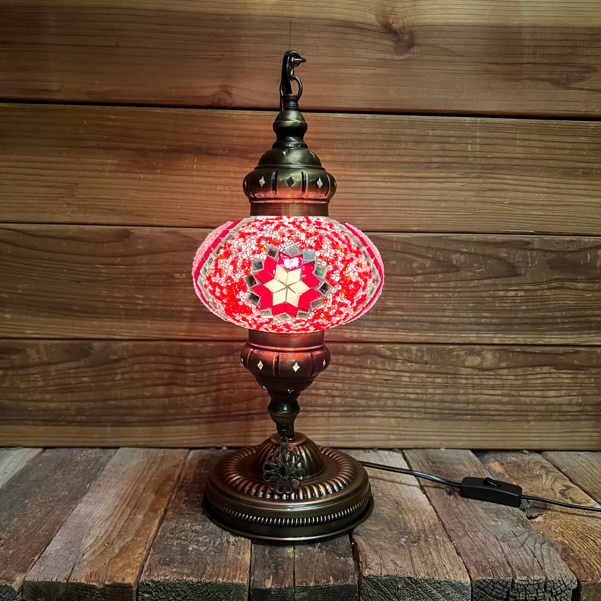 Handmade Half a Heart Turkish Lamps - Pink