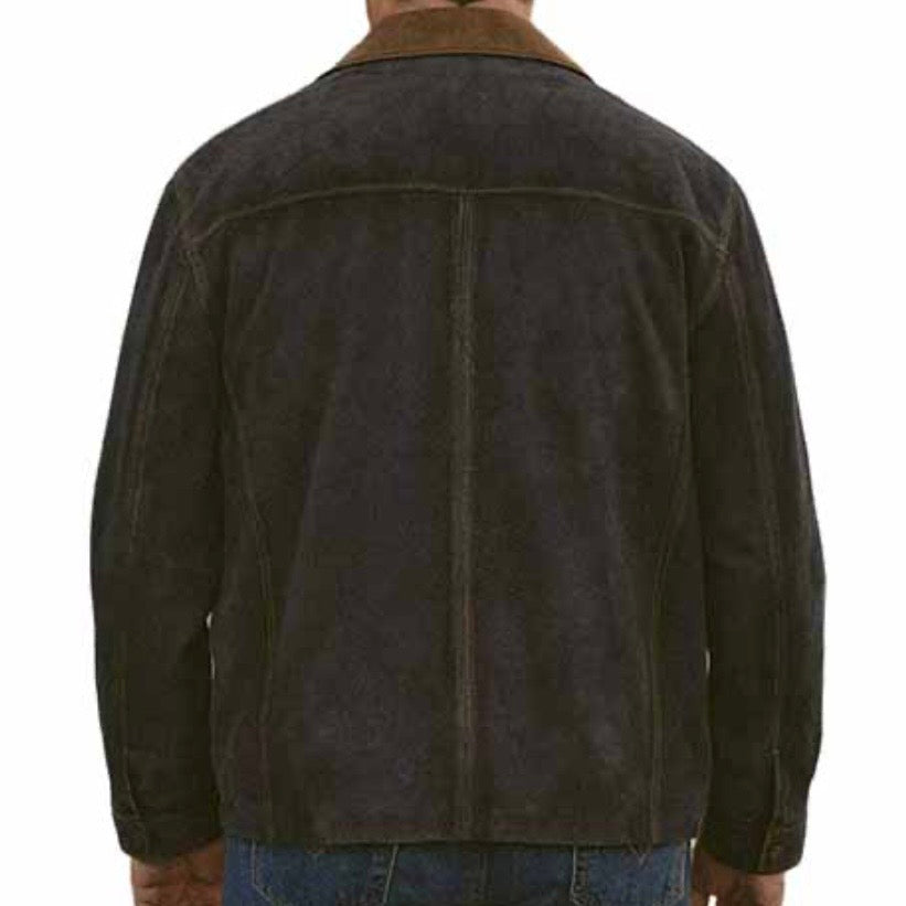 Men’s Scully Two Tone Button Up Suede Jacket