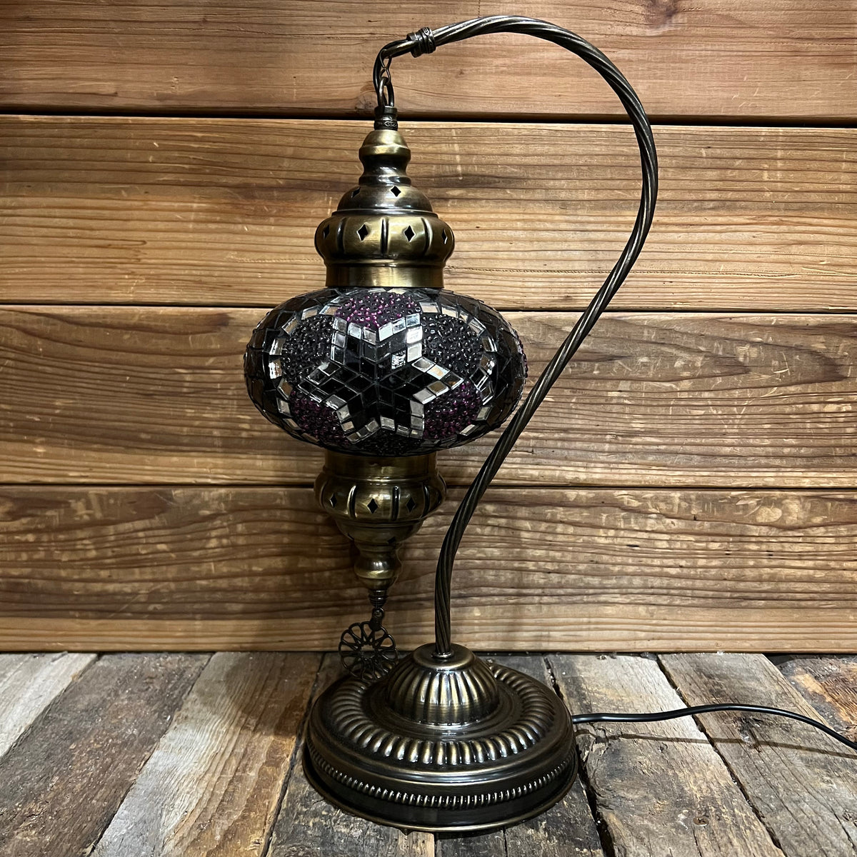 Handmade Half a Heart Turkish Lamps - Purple