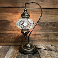 Handmade Half a Heart Turkish Lamps - White
