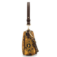 Wrangler Leopard Print Canvas Shoulder Bag with Chain Strap
