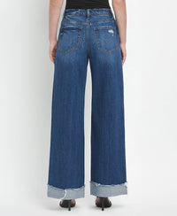 Kris Brilliance Super High Rise Cuffed Baggy Wide Leg Jeans