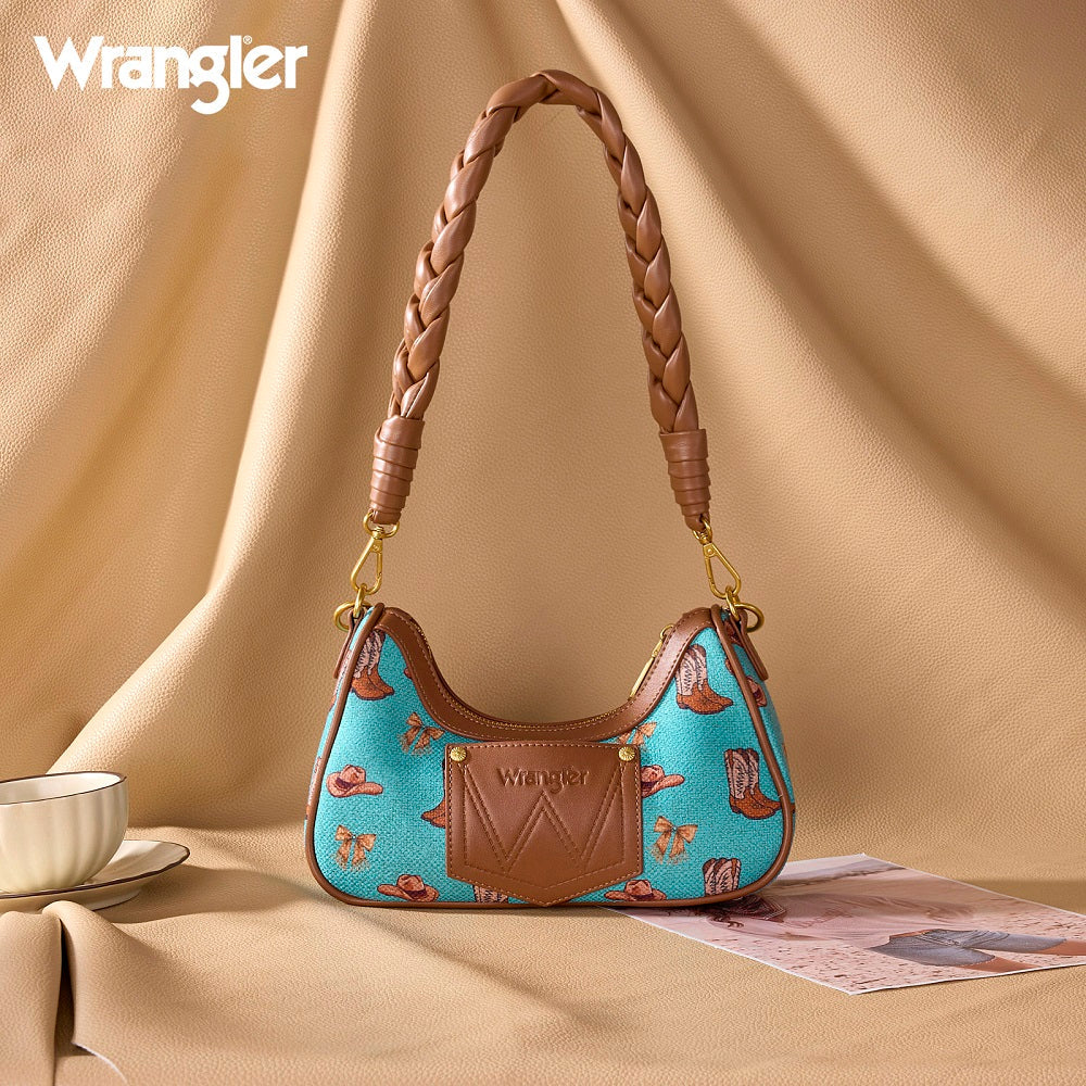 Wrangler Rodeo Icons Braided Handle Shoulder Bag