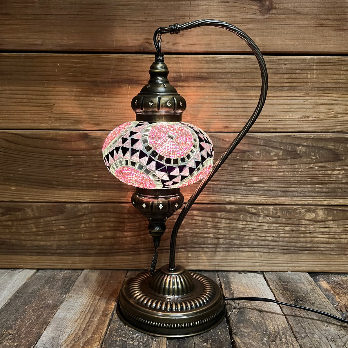 Handmade Half a Heart Turkish Lamps - Purple
