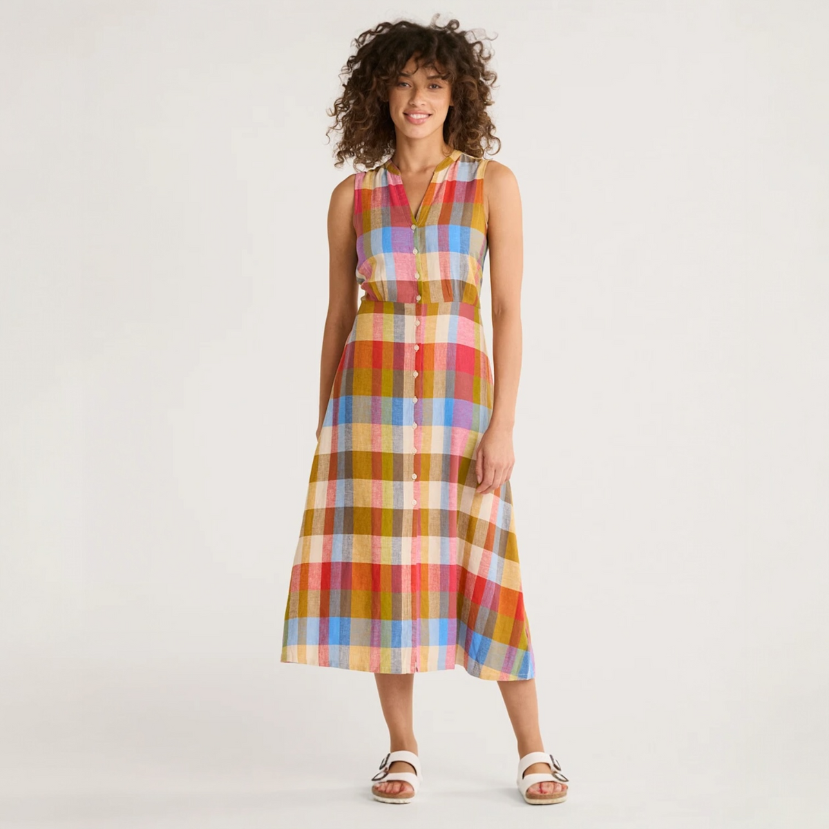 WOMEN'S PENDLETON LANA SLEEVELESS LINEN DRESS