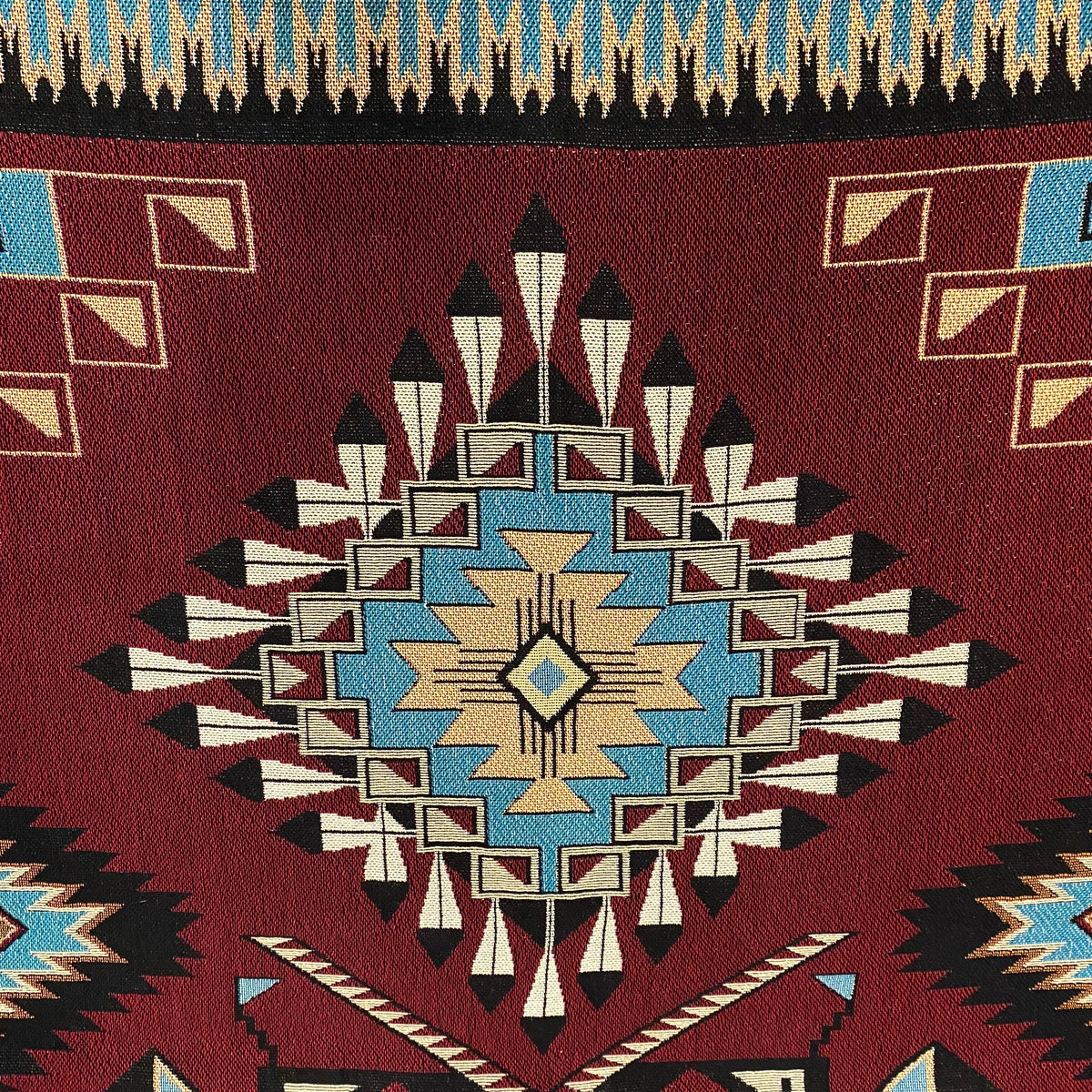 Brazos Turquoise - Southwest - Cotton Woven Throw Blanket
