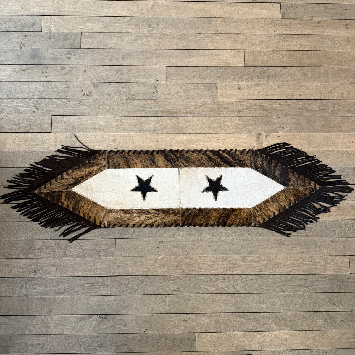 Small Cowhide Table Runners - Star