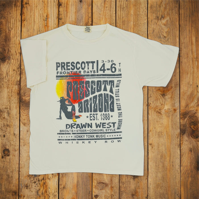 Prescott Frontier Days Drawn West Tee