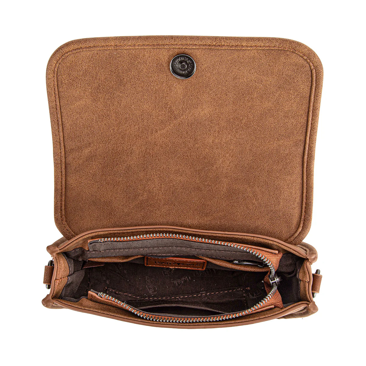 Trinity Ranch Floral Aztec Tooled Crossbody