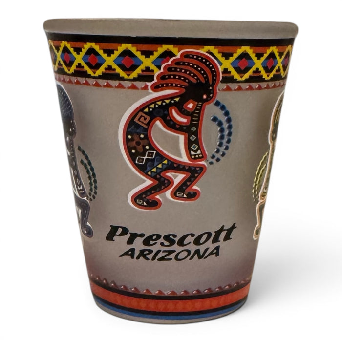 Prescott Arizona Kokopelli Multi Color Shotglass