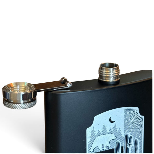 Matte Black Prescott Arizona Flask