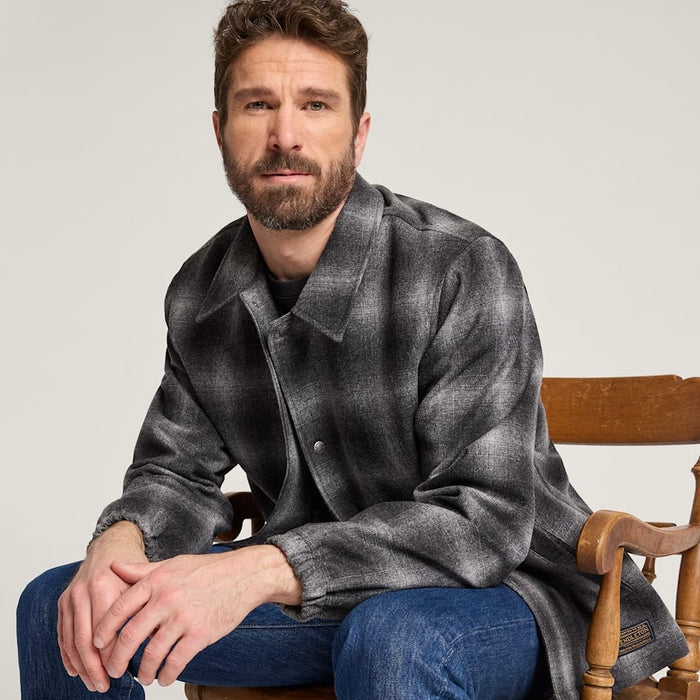 Men's Quilted Wool Coaches Jacket