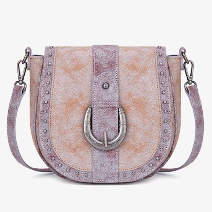 Montana West Western Buckle Studded Crossbody Bag