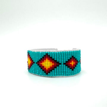 Thick Navajo Made Beaded Bracelet