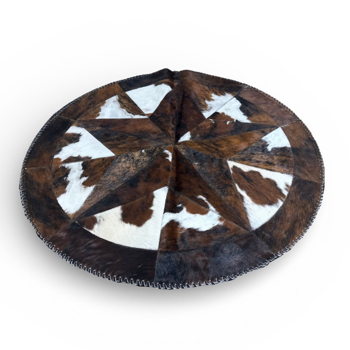 Genuine Cowhide Star Round Rug 2 – 3.5 ft